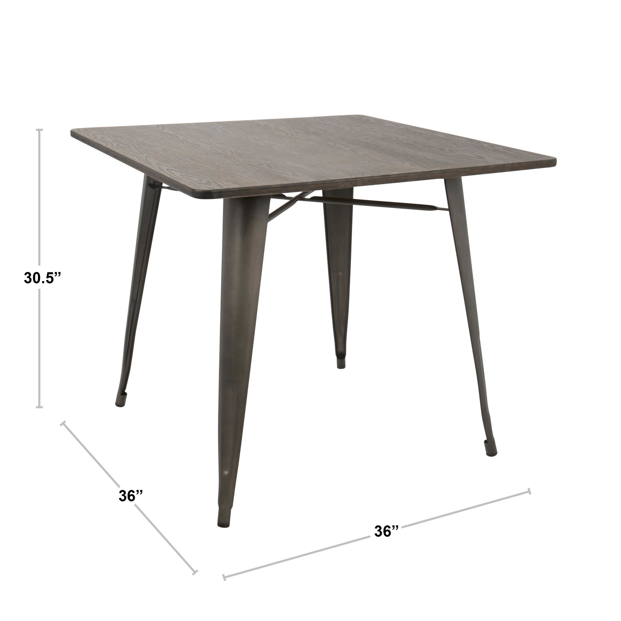 Oregon 36 Industrial Farmhouse Espresso Dining Table 7 Oregon 36 Industrial Farmhouse Espresso Dining Table - Image 7