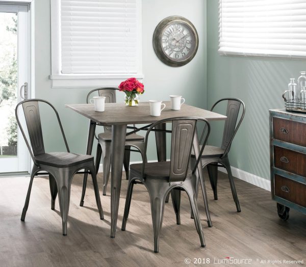 Oregon 36 Industrial Farmhouse Espresso Dining Table