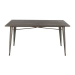 Oregon 59 Inch Industrial Farmhouse Dining Table