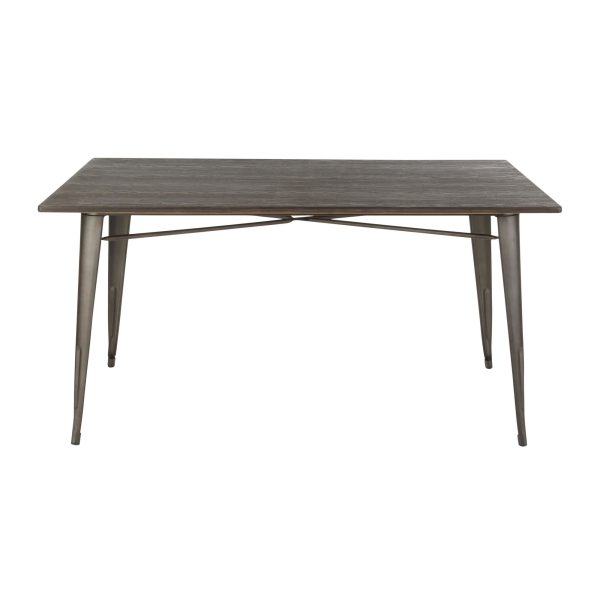 Oregon 59 Inch Industrial Farmhouse Dining Table 10