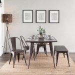 Oregon 59 Inch Industrial Farmhouse Dining Table