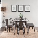 Oregon 59 Inch Industrial Farmhouse Dining Table