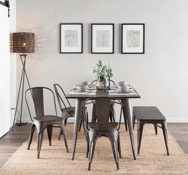 Oregon 59 Inch Industrial Farmhouse Dining Table 2
