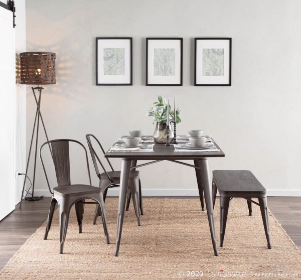 Oregon 59 Inch Industrial Farmhouse Dining Table 3