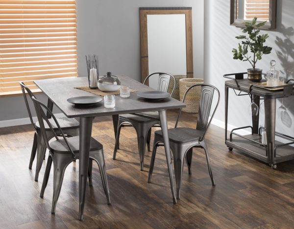 Oregon 59 Inch Industrial Farmhouse Dining Table 4