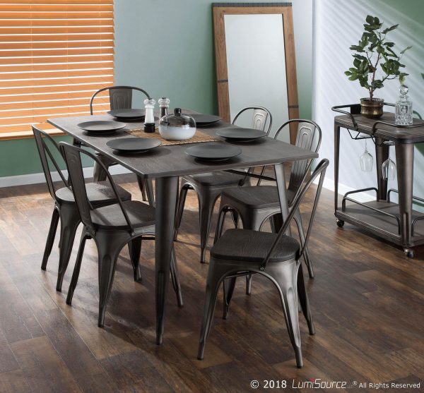 Oregon 59 Inch Industrial Farmhouse Dining Table 5