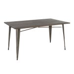 Oregon 59 Inch Industrial Farmhouse Dining Table