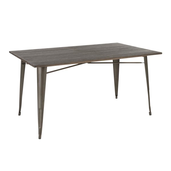 Oregon 59 Inch Industrial Farmhouse Dining Table 6