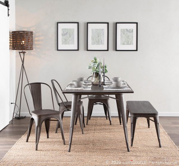 Oregon 59 Inch Industrial Farmhouse Dining Table