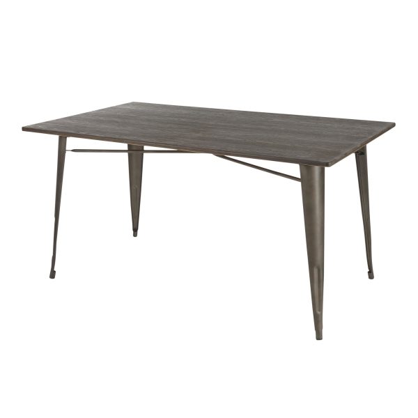 Oregon 59 Inch Industrial Farmhouse Dining Table 8