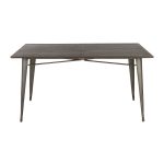 Oregon 59 Inch Industrial Farmhouse Dining Table