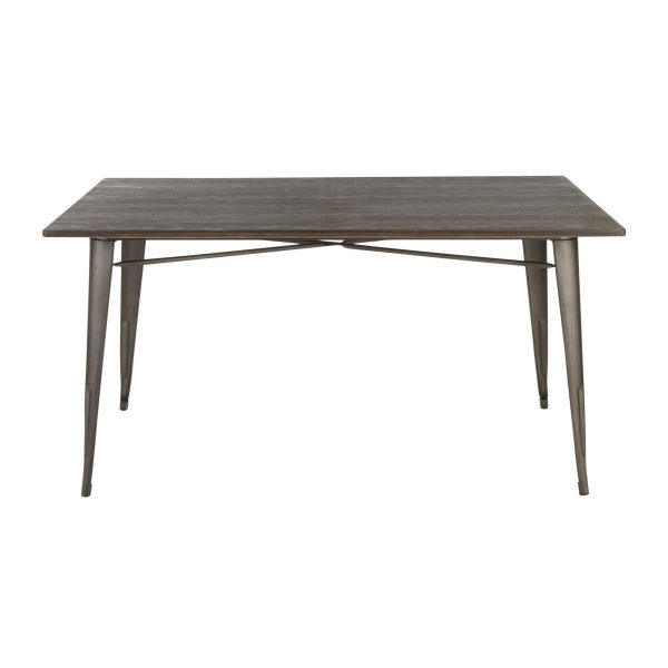 Oregon 59 Inch Industrial Farmhouse Dining Table 9