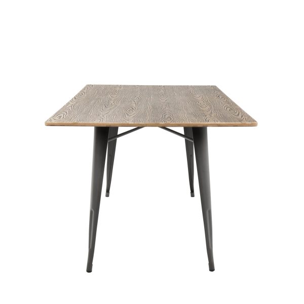 Oregon 59 Industrial Farmhouse Grey and Brown Dining Table 4