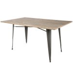Oregon 59 Industrial Farmhouse Grey and Brown Dining Table 16 Oregon 59 Industrial Farmhouse Grey and Brown Dining Table