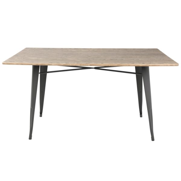 Oregon 59 Industrial Farmhouse Grey and Brown Dining Table 6