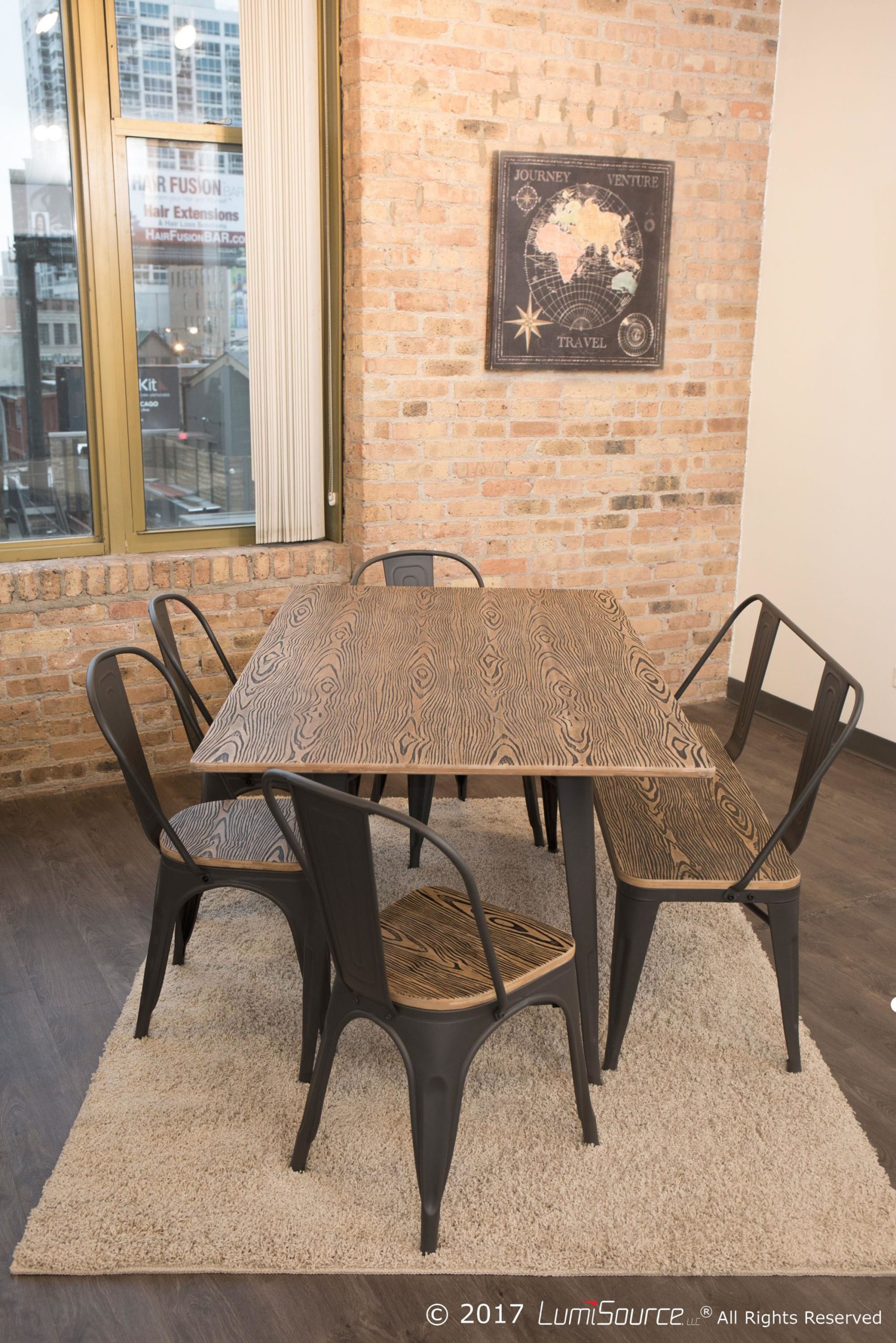 Oregon 59 Industrial Farmhouse Grey and Brown Dining Table 1 Oregon 59 Industrial Farmhouse Grey and Brown Dining Table