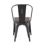 Oregon Industrial Black Metal Espresso Dining Chairs (Set of 2) 15 Oregon Industrial Black Metal Espresso Dining Chairs (Set of 2)