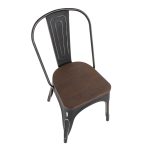 Oregon Industrial Black Metal Espresso Dining Chairs (Set of 2) 17 Oregon Industrial Black Metal Espresso Dining Chairs (Set of 2)