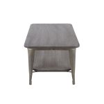 Oregon Industrial Farmhouse Coffee Table with Storage Shelf
