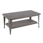 Oregon Industrial Farmhouse Coffee Table with Storage Shelf