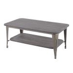 Oregon Industrial Farmhouse Coffee Table with Storage Shelf