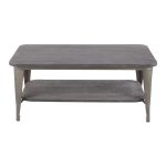 Oregon Industrial Farmhouse Coffee Table with Storage Shelf