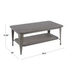 Oregon Industrial Farmhouse Coffee Table with Storage Shelf