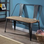 Oregon Industrial Farmhouse Grey and Brown Bamboo Bench 11 Oregon Industrial Farmhouse Grey and Brown Bamboo Bench