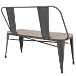 Oregon Industrial Farmhouse Grey and Brown Bamboo Bench 16 Oregon Industrial Farmhouse Grey and Brown Bamboo Bench