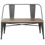 Oregon Industrial Farmhouse Grey and Brown Bamboo Bench 18 Oregon Industrial Farmhouse Grey and Brown Bamboo Bench