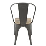 Oregon Industrial Farmhouse Grey and Brown Stackable Dining Chairs (Set of 2) 7 Oregon Industrial Farmhouse Grey and Brown Stackable Dining Chairs (Set of 2)