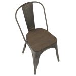 Oregon Industrial Farmhouse Stackable Dining Chairs Antique Espresso (Set of 2) 14 Oregon Industrial Farmhouse Stackable Dining Chairs Antique Espresso (Set of 2)