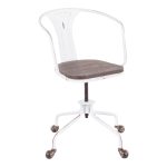 Oregon Industrial Vintage White Metal Task Chair 12 Oregon Industrial Vintage White Metal Task Chair