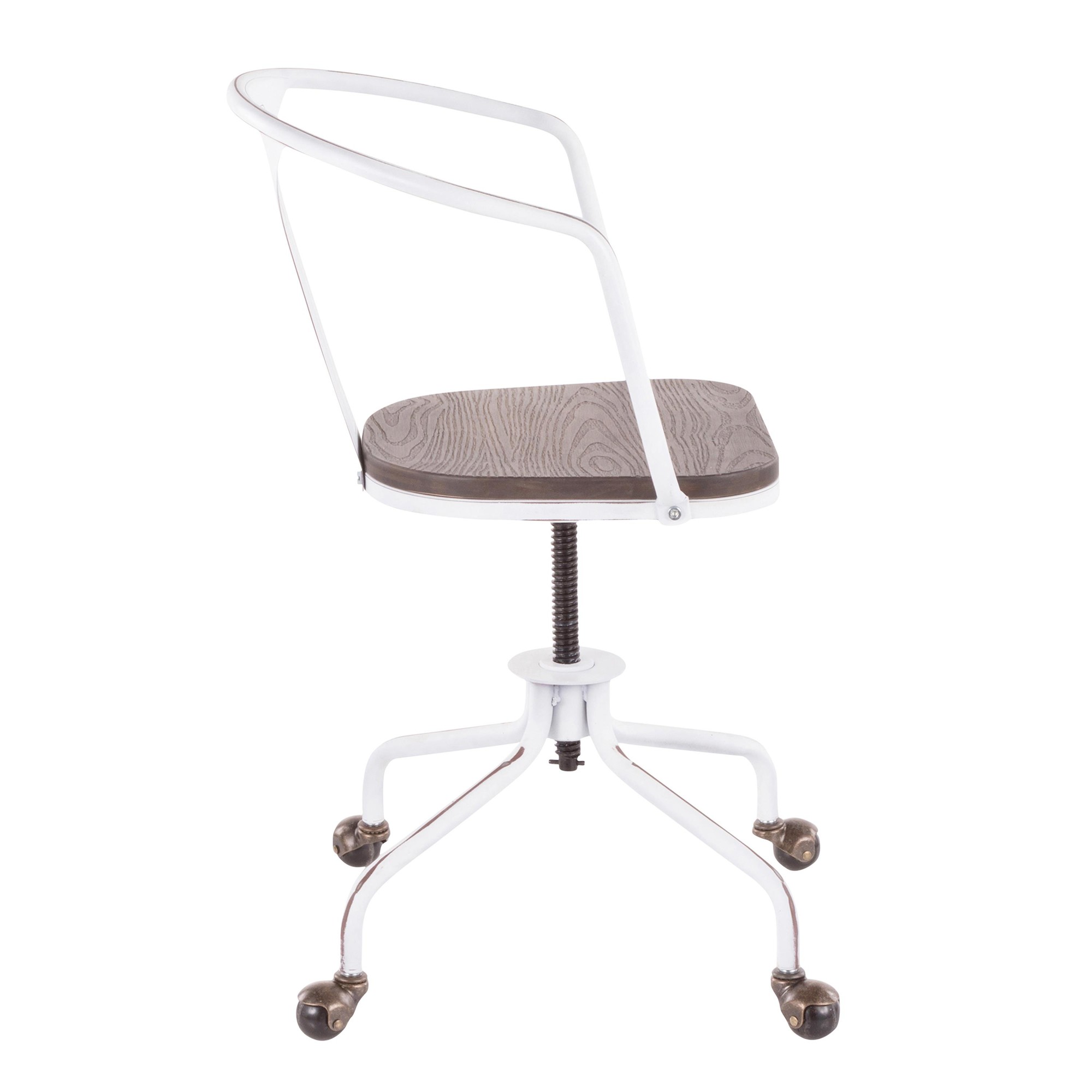 Oregon Industrial Vintage White Metal Task Chair 4 Oregon Industrial Vintage White Metal Task Chair - Image 4