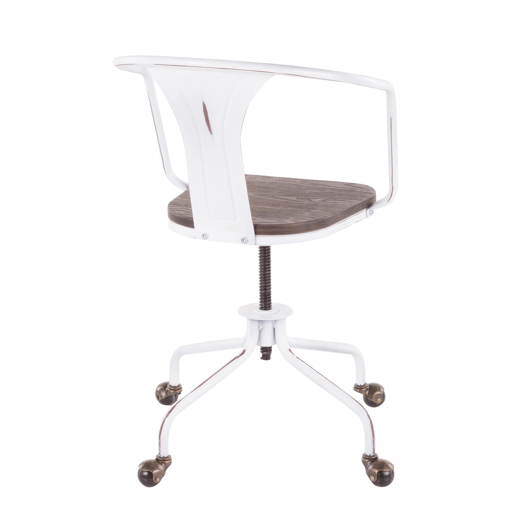 Oregon Industrial Vintage White Metal Task Chair 5 Oregon Industrial Vintage White Metal Task Chair - Image 5