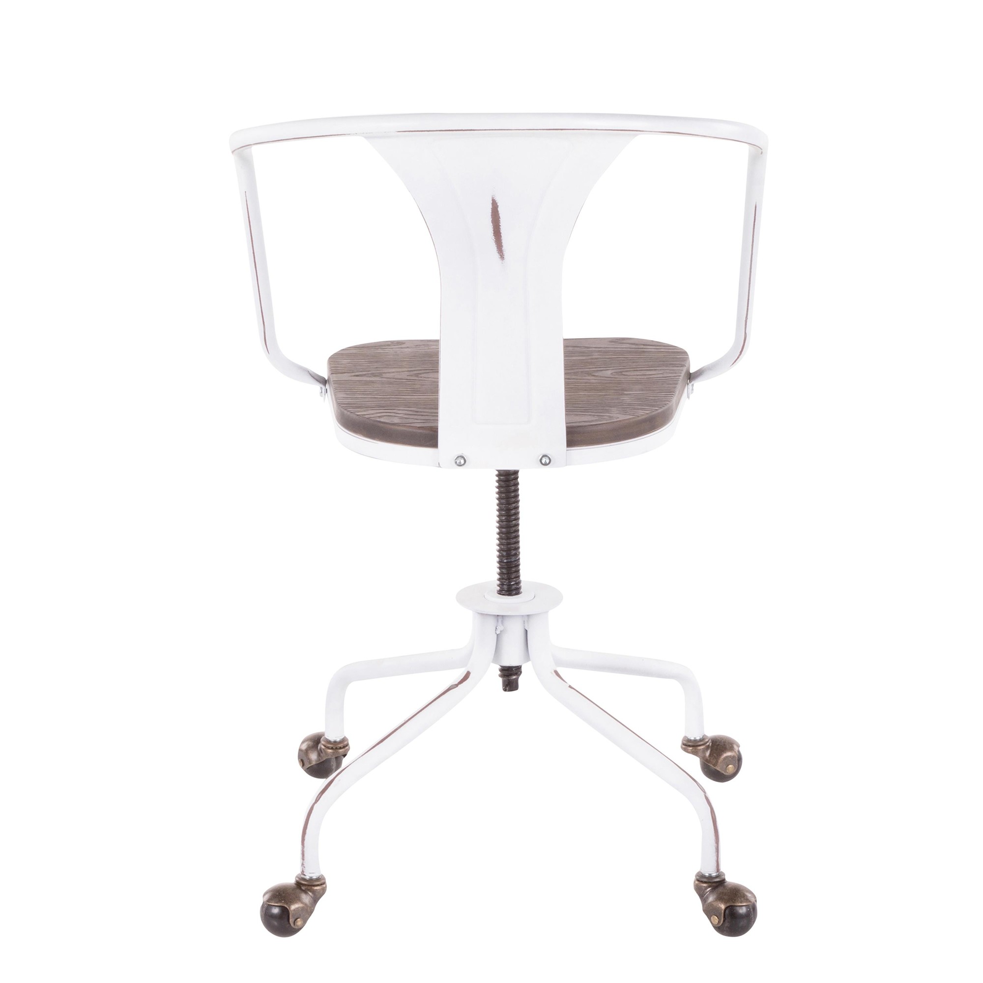 Oregon Industrial Vintage White Metal Task Chair 6 Oregon Industrial Vintage White Metal Task Chair - Image 6
