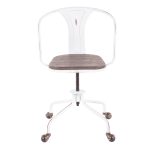 Oregon Industrial Vintage White Metal Task Chair 16 Oregon Industrial Vintage White Metal Task Chair