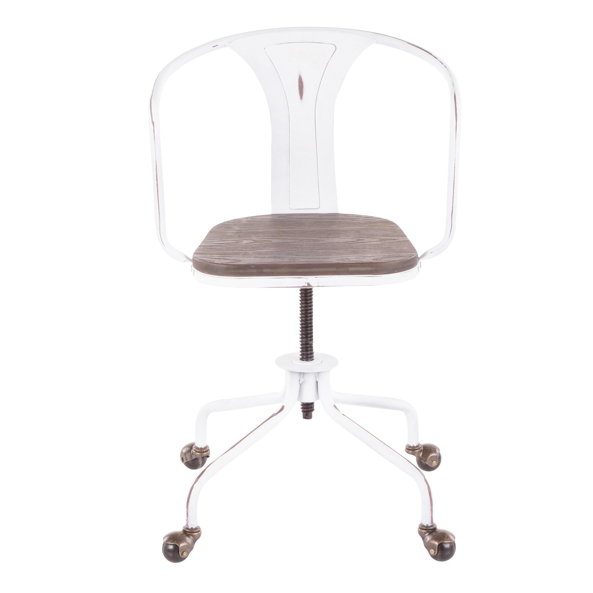 Oregon Industrial Vintage White Metal Task Chair 7 Oregon Industrial Vintage White Metal Task Chair - Image 7
