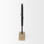 Oris Black Metal/Wood Open Frame Table Clock