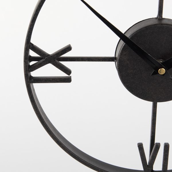 Oris Black MetalWood Open Frame Table Clock 7