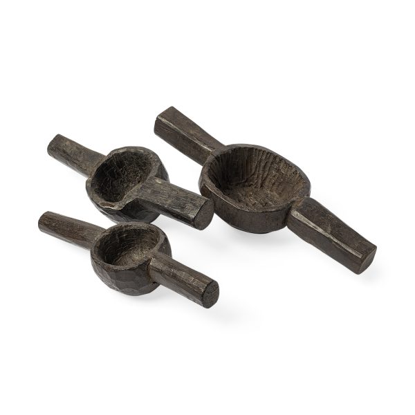 Oro Set of 3 Brown Tribal Inspired Measuring Cups