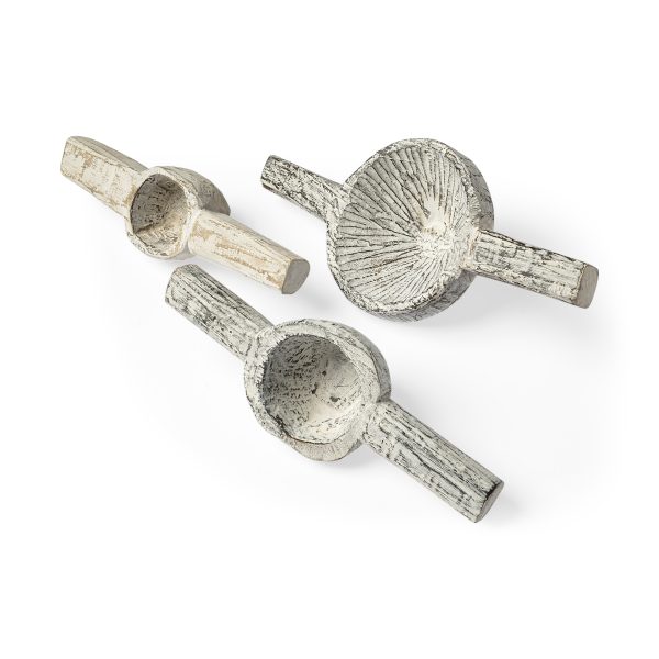 Oro Set of 3 White Tribal Inspired Measuring Cups