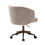 Ottaviano Beige Corduroy Ergonomic Mid-Century Modern Swivel Office Chair 9 Ottaviano Beige Corduroy Ergonomic Mid-Century Modern Swivel Office Chair