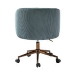 Ottaviano Blue Corduroy Ergonomic Mid-Century Modern Swivel Office Chair 10 Ottaviano Blue Corduroy Ergonomic Mid-Century Modern Swivel Office Chair