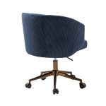 Ottaviano Navy Corduroy Mid-Century Modern Ergonomic Swivel Office Chair 9 Ottaviano Navy Corduroy Mid-Century Modern Ergonomic Swivel Office Chair