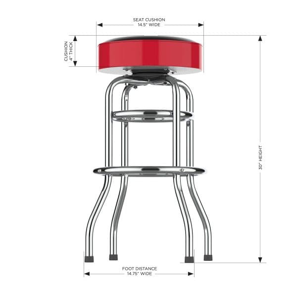 Ottawa Senators Chrome Bar Stool 5