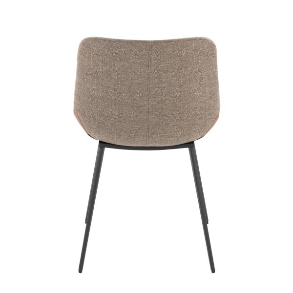 Outlaw Industrial Two Tone Accent Chairs BlackBrown Set of 2 12