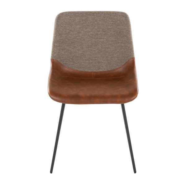 Outlaw Industrial Two Tone Accent Chairs BlackBrown Set of 2 13