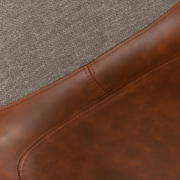 Outlaw Industrial Two Tone Accent Chairs BlackBrown Set of 2 15