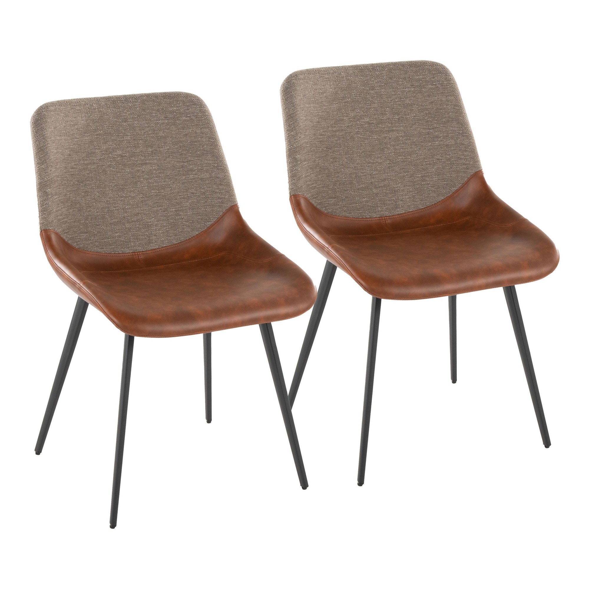 Outlaw Industrial Two-Tone Accent Chairs Black/Brown (Set of 2) 9 Outlaw Industrial Two-Tone Accent Chairs Black/Brown (Set of 2) - Image 9